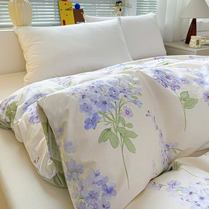 91家纺网 家纺一手货源 找家纺 大柏树 2026新款全棉纯棉13376印花单被套单品被套被套单件 花织梦紫