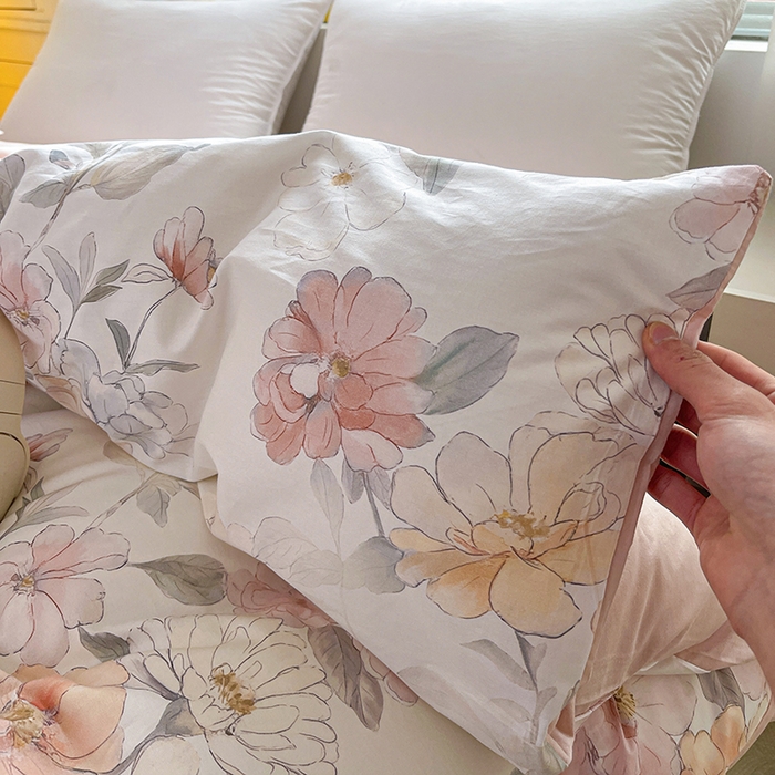 91家纺网 家纺一手货源 找家纺 大柏树 2026新款全棉纯棉13376印花单被套单品被套被套单件 云纱粉