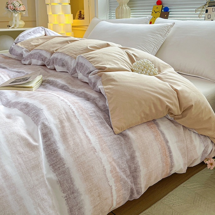 91家纺网 家纺一手货源 找家纺 大柏树 2026新款全棉纯棉13376印花单被套单品被套被套单件 月冉星河咖