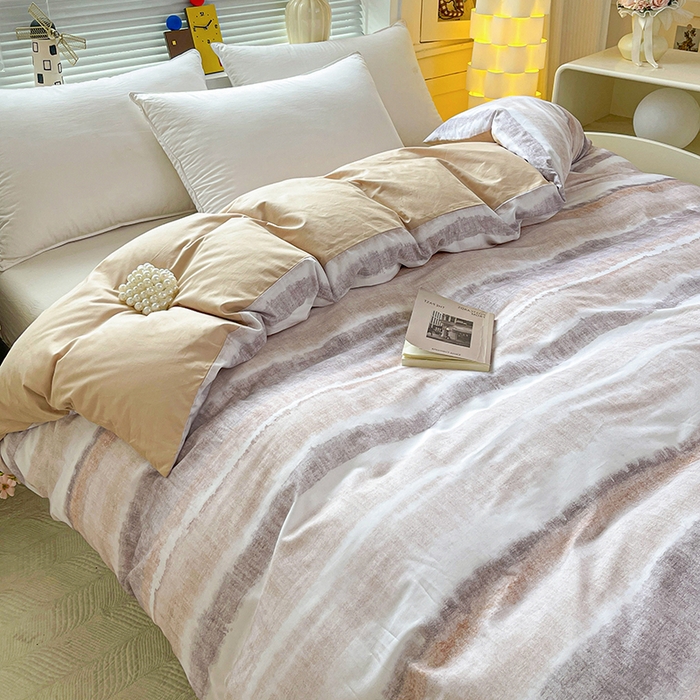 91家纺网 家纺一手货源 找家纺 大柏树 2026新款全棉纯棉13376印花单被套单品被套被套单件 月冉星河咖