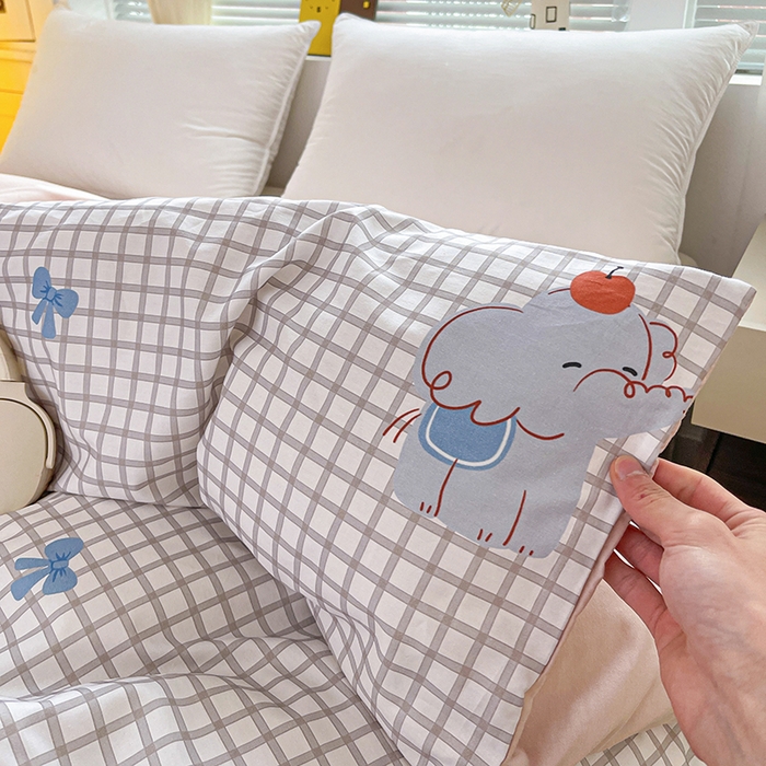 91家纺网 家纺一手货源 找家纺 大柏树 2026新款全棉纯棉13376印花单被套单品被套被套单件 活力小象