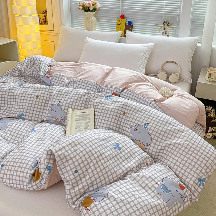 91家纺网 家纺一手货源 找家纺 大柏树 2026新款全棉纯棉13376印花单被套单品被套被套单件 活力小象