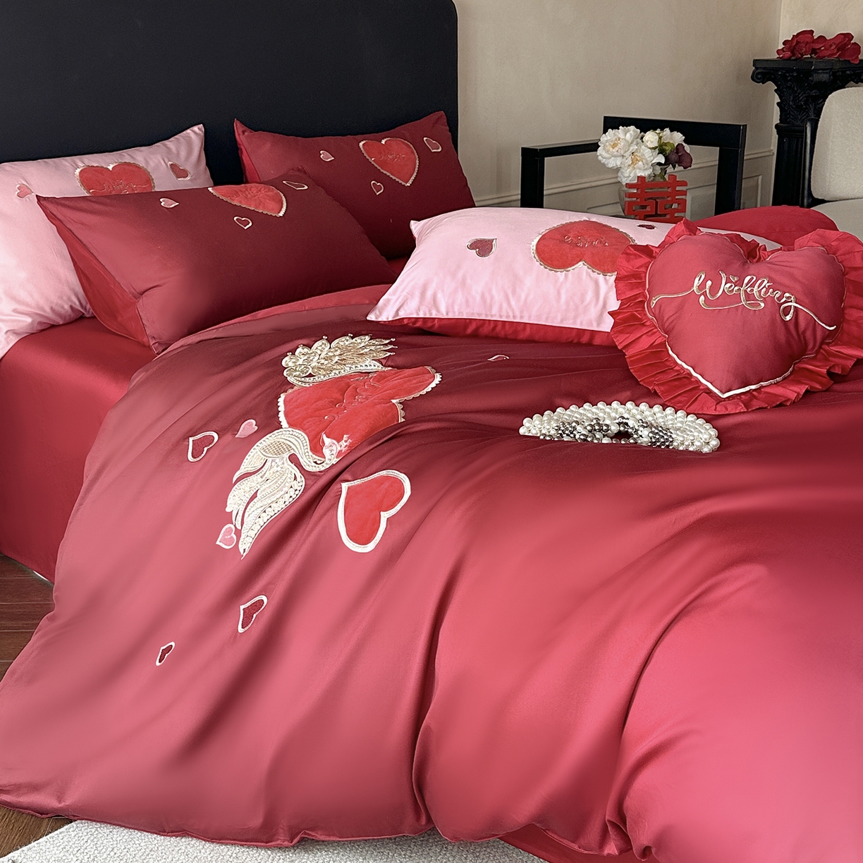 91家纺网 家纺一手货源 找家纺 （总）置顶家纺 2025新款亲肤舒适全棉四件套-洛丽塔