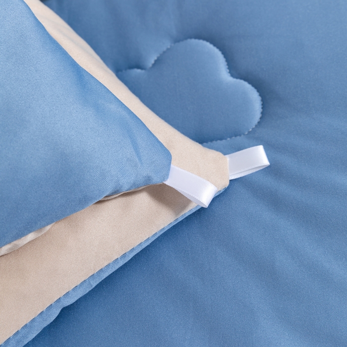 91家纺网 家纺一手货源 找家纺 莉迪娅 2026新款深睡控温云朵被被子被芯 天蓝拼浅咖