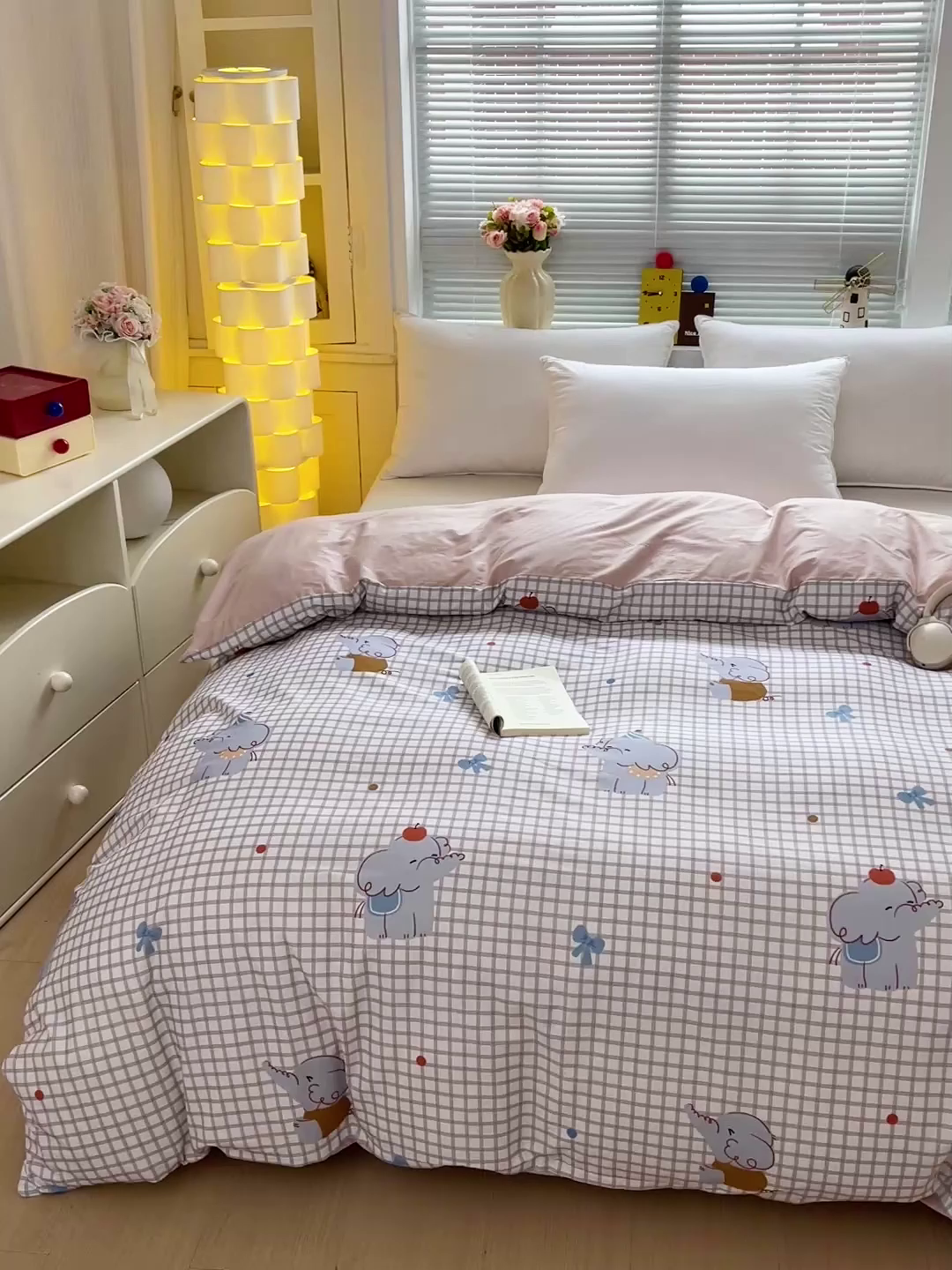 91家纺网 家纺一手货源 找家纺 大柏树 2026新款全棉纯棉13376印花单被套单品被套被套单件 活力小象