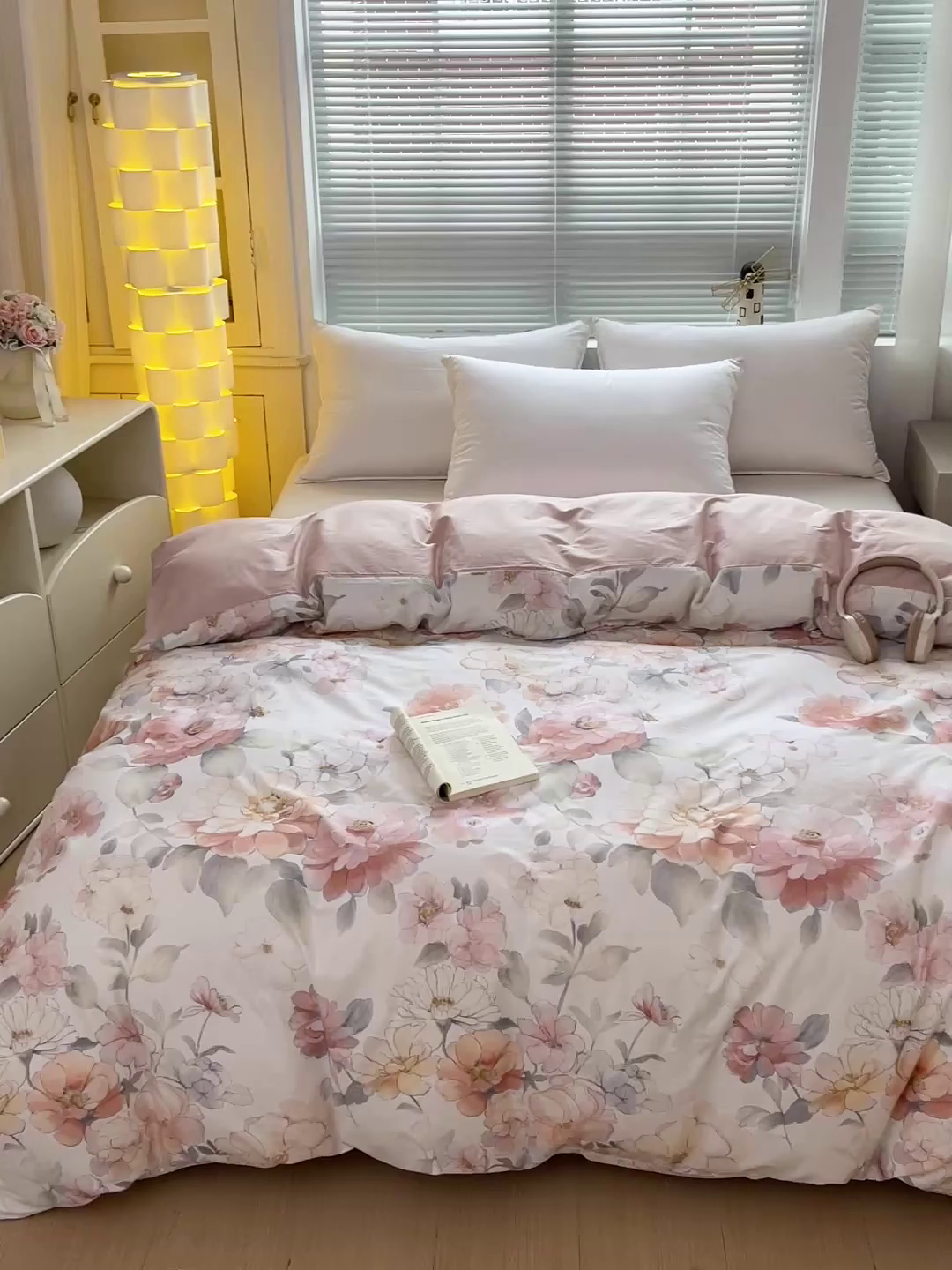 91家纺网 家纺一手货源 找家纺 大柏树 2026新款全棉纯棉13376印花单被套单品被套被套单件 云纱粉