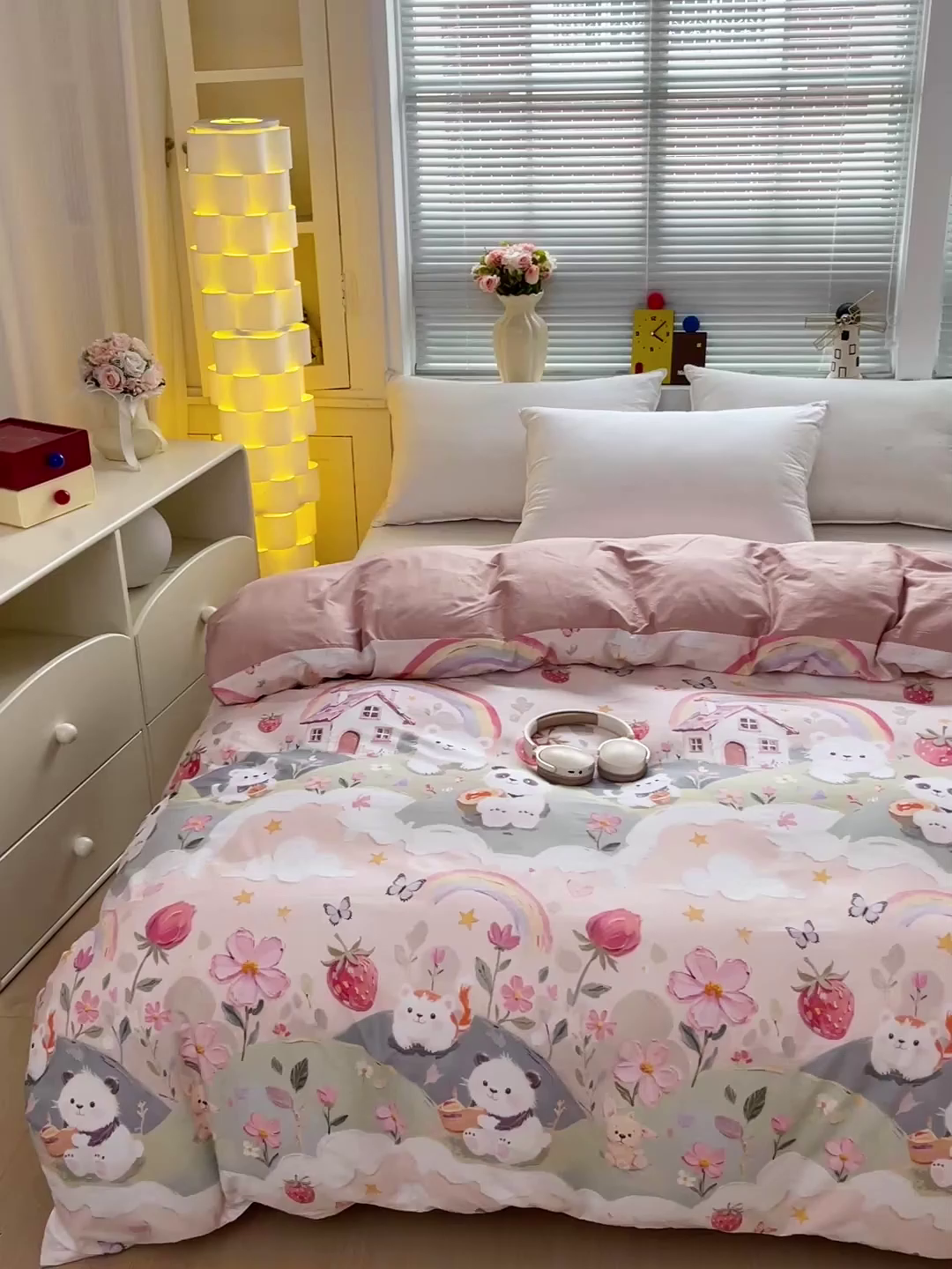 91家纺网 家纺一手货源 找家纺 大柏树 2026新款全棉纯棉13376印花单被套单品被套被套单件 花间小熊