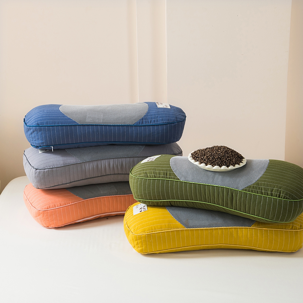 91家纺网 家纺一手货源 找家纺 （总）莉迪娅 2026新款纯棉荞麦枕头枕芯