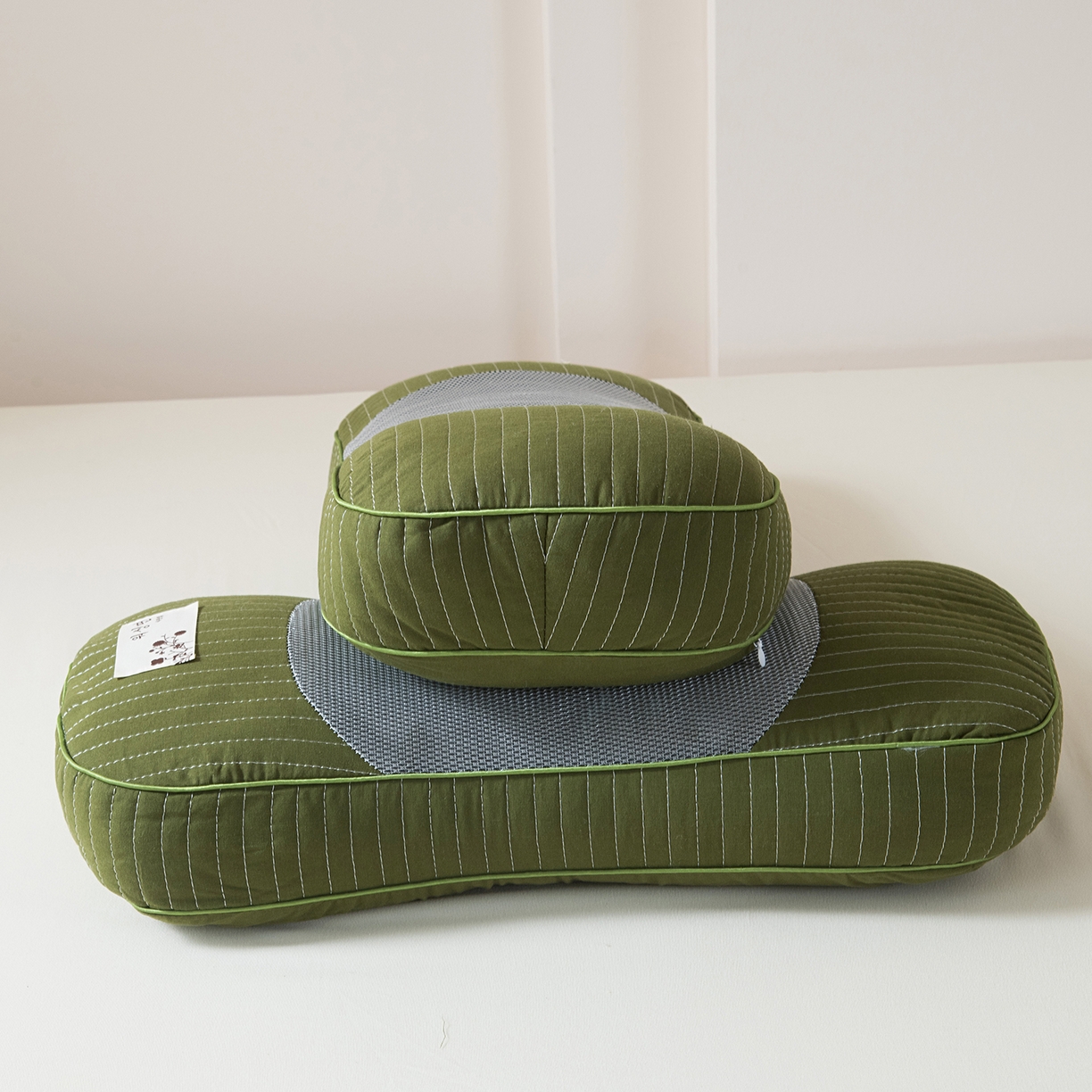 91家纺网 家纺一手货源 找家纺 莉迪娅 2026新款纯棉荞麦枕头枕芯 绿色