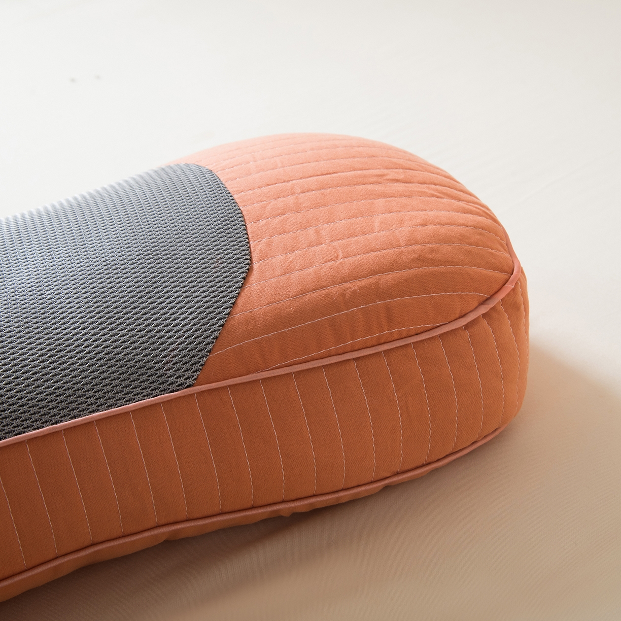 91家纺网 家纺一手货源 找家纺 莉迪娅 2026新款纯棉荞麦枕头枕芯 橘色