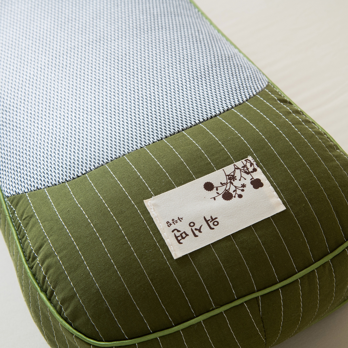 91家纺网 家纺一手货源 找家纺 莉迪娅 2026新款纯棉荞麦枕头枕芯 绿色