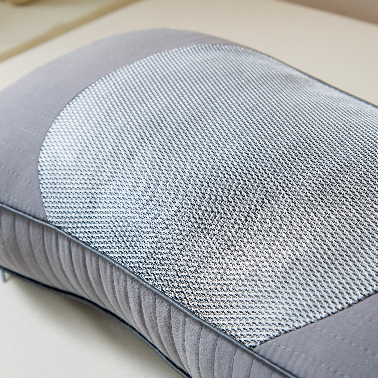 91家纺网 家纺一手货源 找家纺 莉迪娅 2026新款纯棉荞麦枕头枕芯 灰色