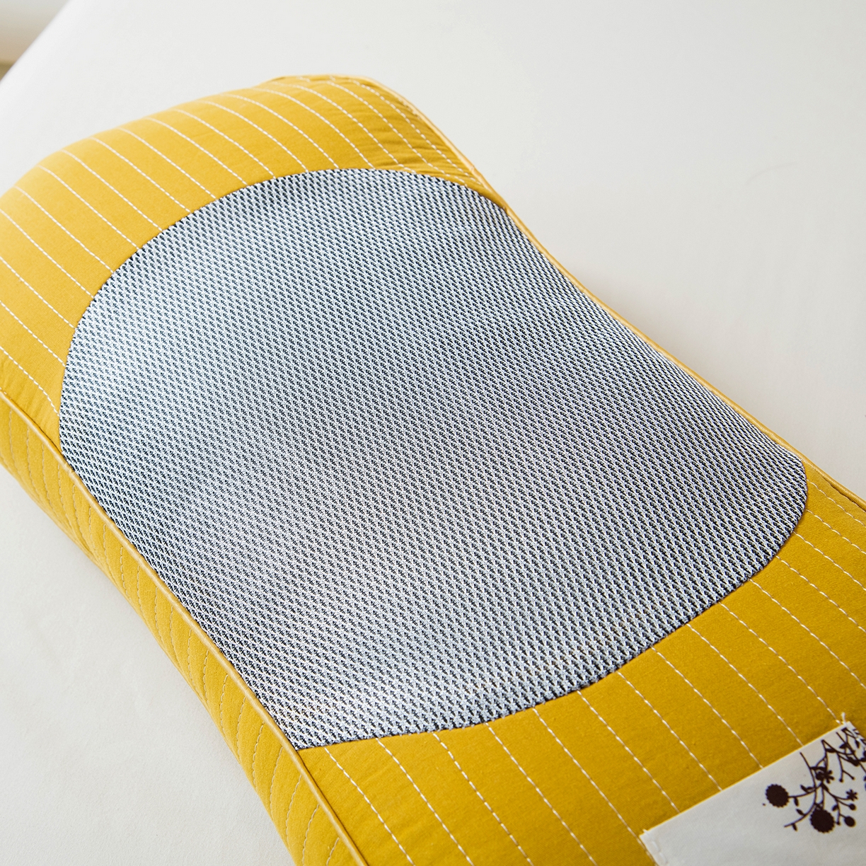 91家纺网 家纺一手货源 找家纺 莉迪娅 2026新款纯棉荞麦枕头枕芯 黄色