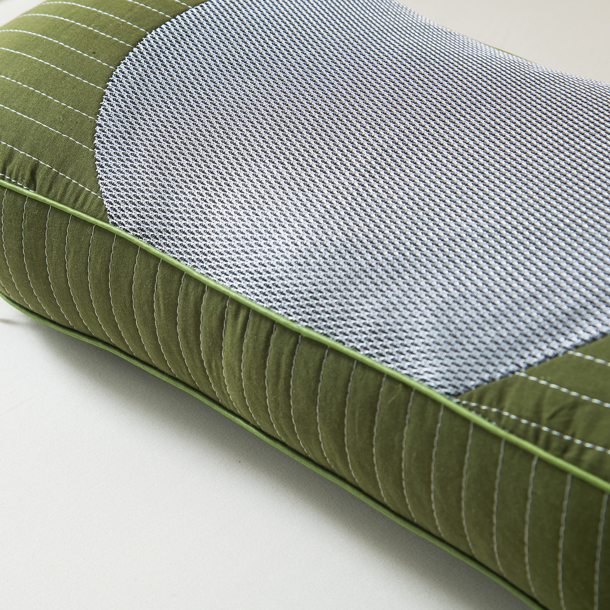 91家纺网 家纺一手货源 找家纺 莉迪娅 2026新款纯棉荞麦枕头枕芯 绿色