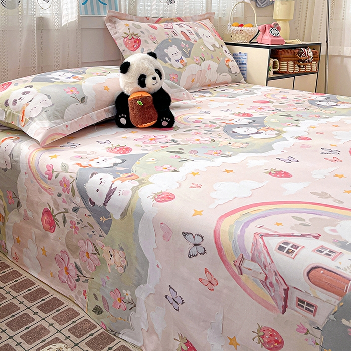 91家纺网 家纺一手货源 找家纺 （总）大柏树 2026新款全棉纯棉13376印花单床单单品床单床单单件