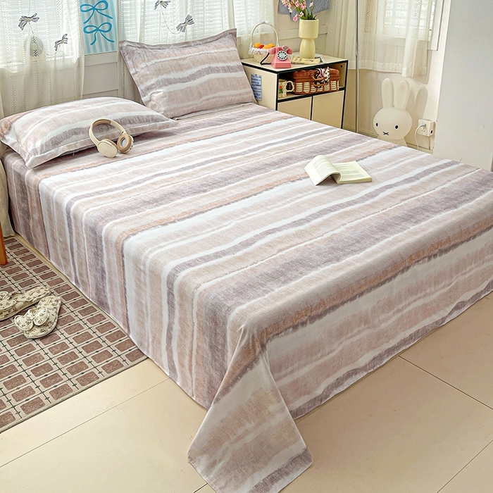 91家纺网 家纺一手货源 找家纺 大柏树 2026新款全棉纯棉13376印花单床单单品床单床单单件 月冉星河咖