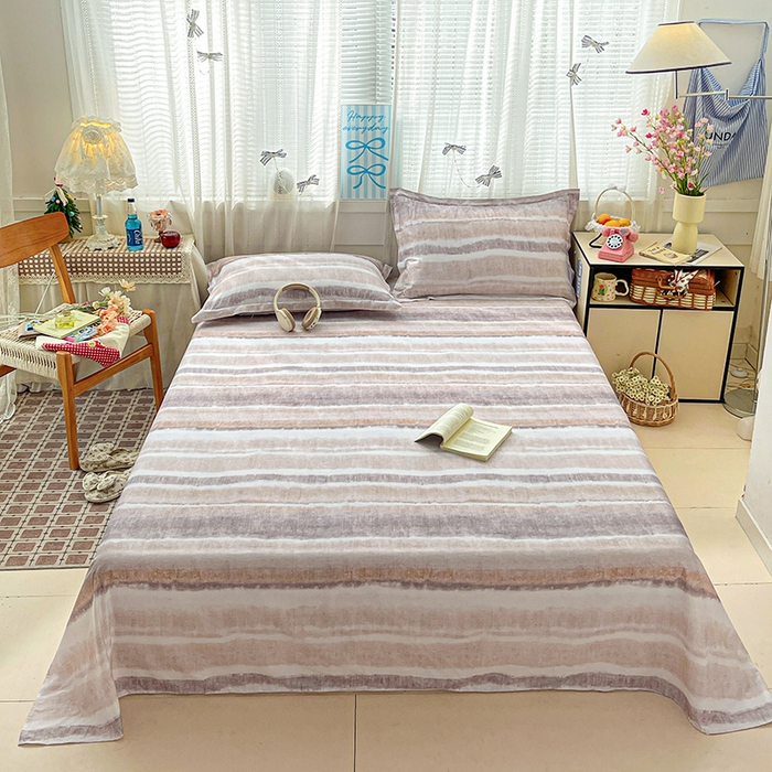 91家纺网 家纺一手货源 找家纺 大柏树 2026新款全棉纯棉13376印花单床单单品床单床单单件 月冉星河咖