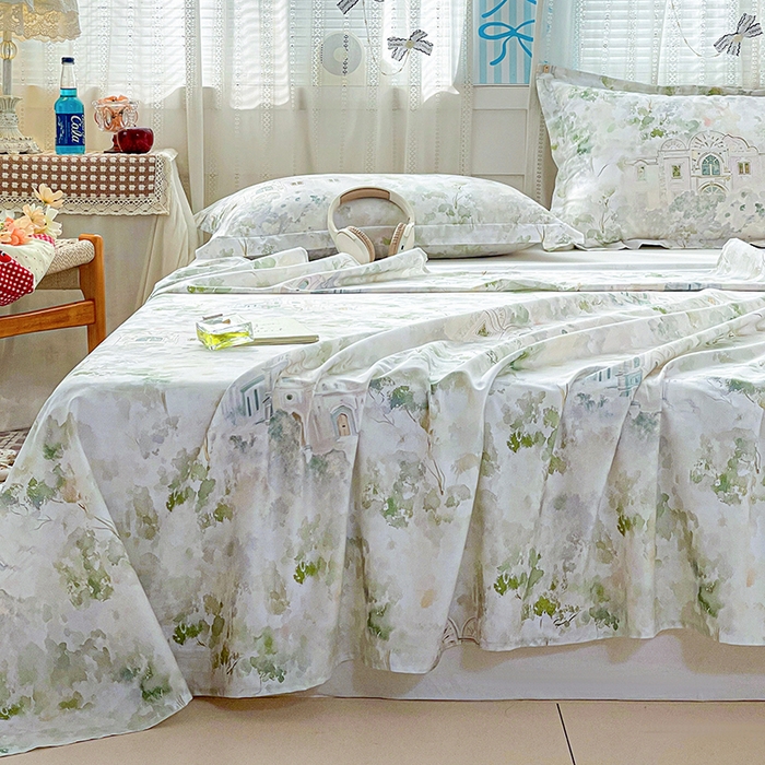 91家纺网 家纺一手货源 找家纺 大柏树 2026新款全棉纯棉13376印花单床单单品床单床单单件 洛克庄园