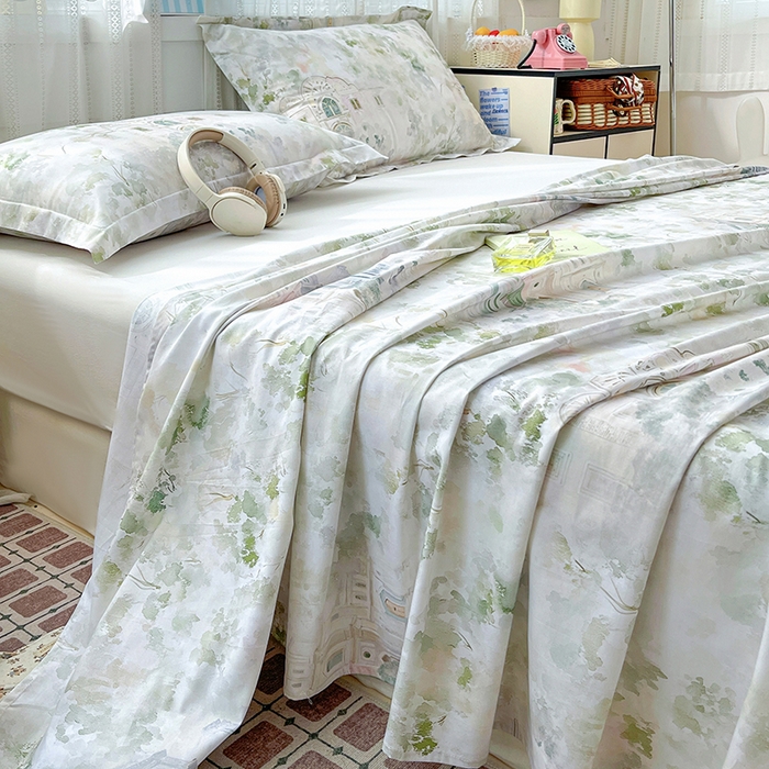 91家纺网 家纺一手货源 找家纺 大柏树 2026新款全棉纯棉13376印花单床单单品床单床单单件 洛克庄园