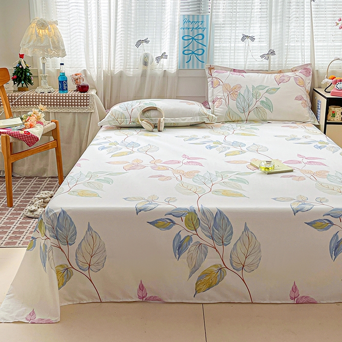 91家纺网 家纺一手货源 找家纺 大柏树 2026新款全棉纯棉13376印花单床单单品床单床单单件 满庭绿