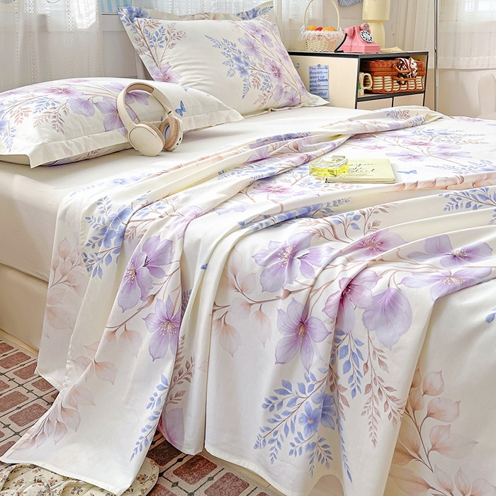 91家纺网 家纺一手货源 找家纺 大柏树 2026新款全棉纯棉13376印花单床单单品床单床单单件 晴川