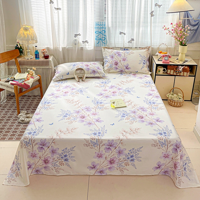 91家纺网 家纺一手货源 找家纺 大柏树 2026新款全棉纯棉13376印花单床单单品床单床单单件 晴川