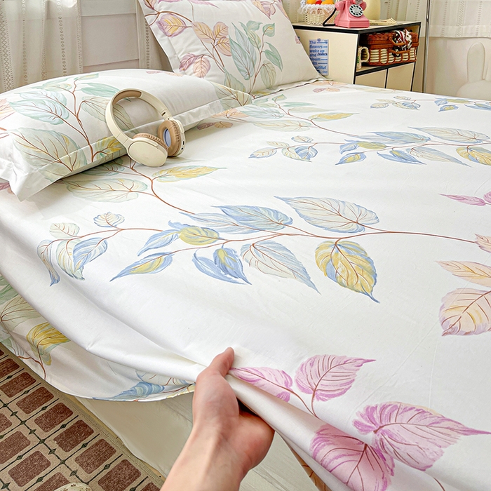 91家纺网 家纺一手货源 找家纺 大柏树 2026新款全棉纯棉13376印花单床单单品床单床单单件 满庭绿