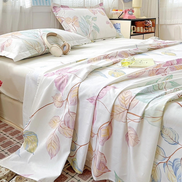 91家纺网 家纺一手货源 找家纺 大柏树 2026新款全棉纯棉13376印花单床单单品床单床单单件 满庭绿