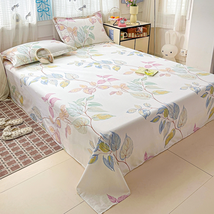 91家纺网 家纺一手货源 找家纺 大柏树 2026新款全棉纯棉13376印花单床单单品床单床单单件 满庭绿