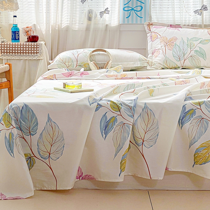 91家纺网 家纺一手货源 找家纺 大柏树 2026新款全棉纯棉13376印花单床单单品床单床单单件 满庭绿