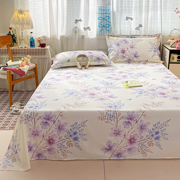 91家纺网 家纺一手货源 找家纺 大柏树 2026新款全棉纯棉13376印花单床单单品床单床单单件 晴川