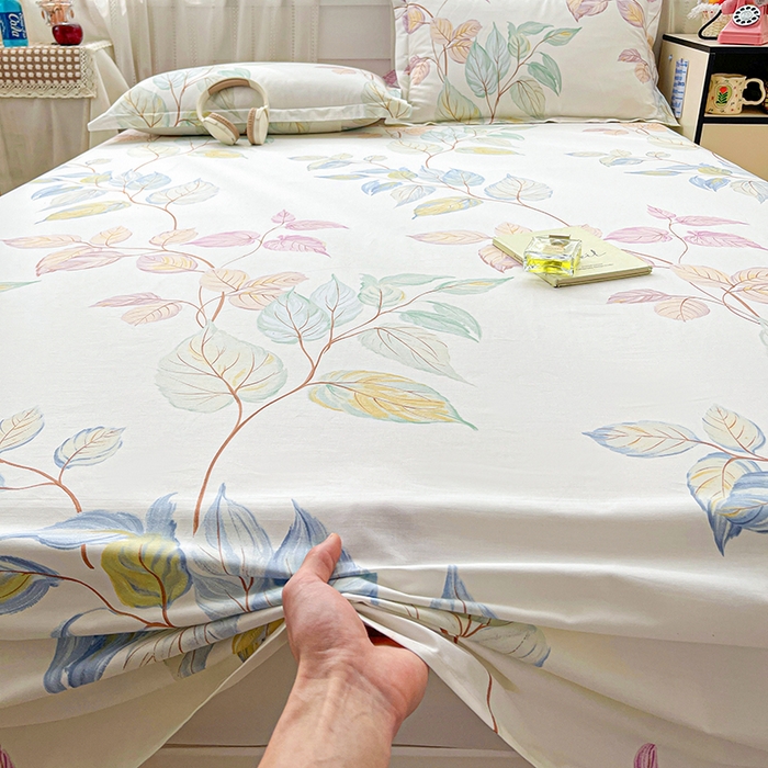 91家纺网 家纺一手货源 找家纺 大柏树 2026新款全棉纯棉13376印花单床单单品床单床单单件 满庭绿