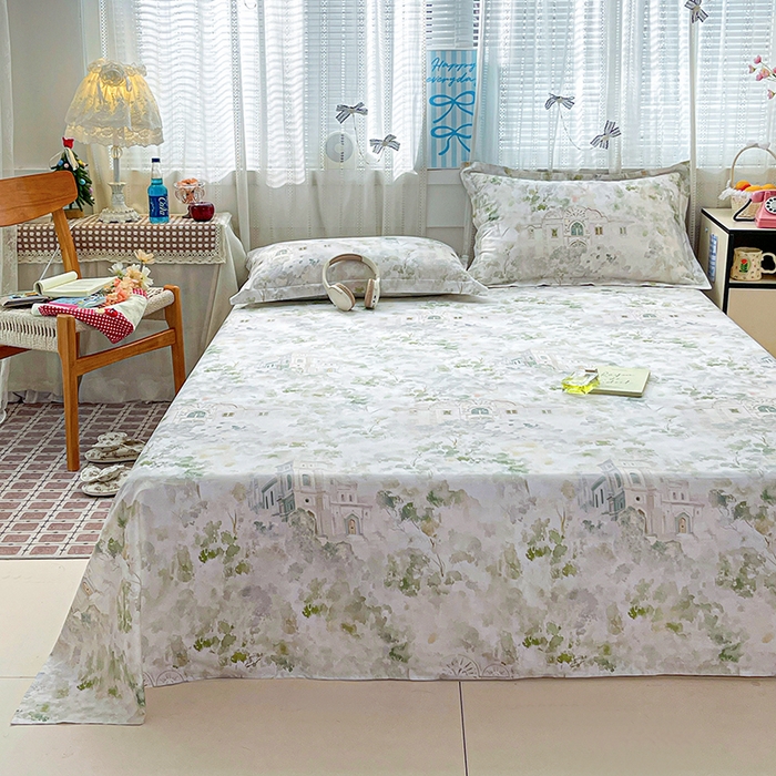 91家纺网 家纺一手货源 找家纺 大柏树 2026新款全棉纯棉13376印花单床单单品床单床单单件 洛克庄园