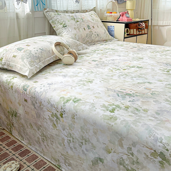 91家纺网 家纺一手货源 找家纺 大柏树 2026新款全棉纯棉13376印花单床单单品床单床单单件 洛克庄园