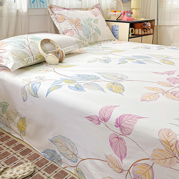 91家纺网 家纺一手货源 找家纺 大柏树 2026新款全棉纯棉13376印花单床单单品床单床单单件 满庭绿