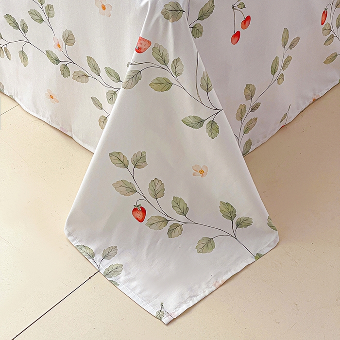 91家纺网 家纺一手货源 找家纺 大柏树 2026新款全棉纯棉13376印花单床单单品床单床单单件 花自红-绿