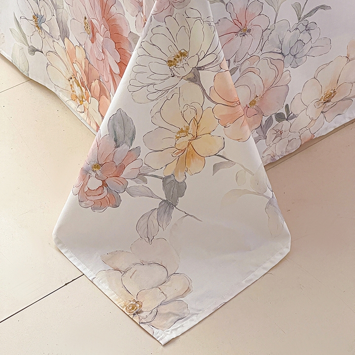 91家纺网 家纺一手货源 找家纺 大柏树 2026新款全棉纯棉13376印花单床单单品床单床单单件 云纱粉