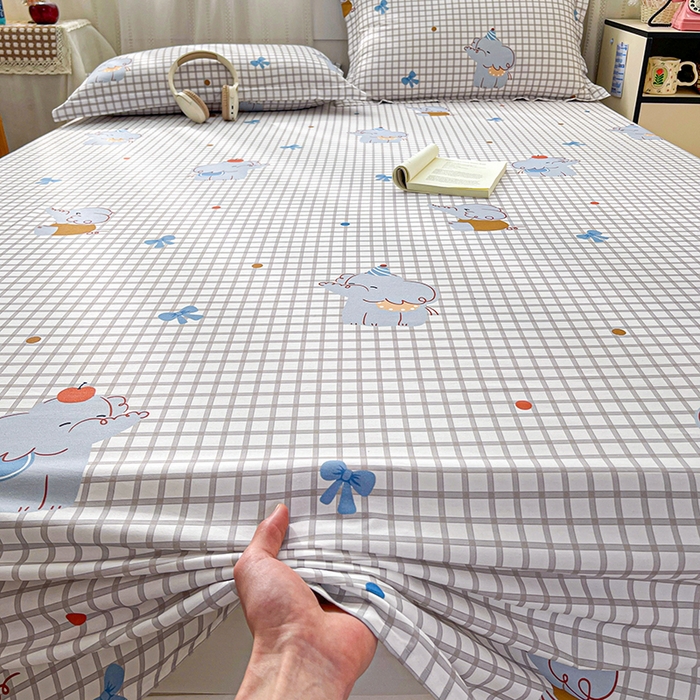 91家纺网 家纺一手货源 找家纺 大柏树 2026新款全棉纯棉13376印花单床单单品床单床单单件 活力小象