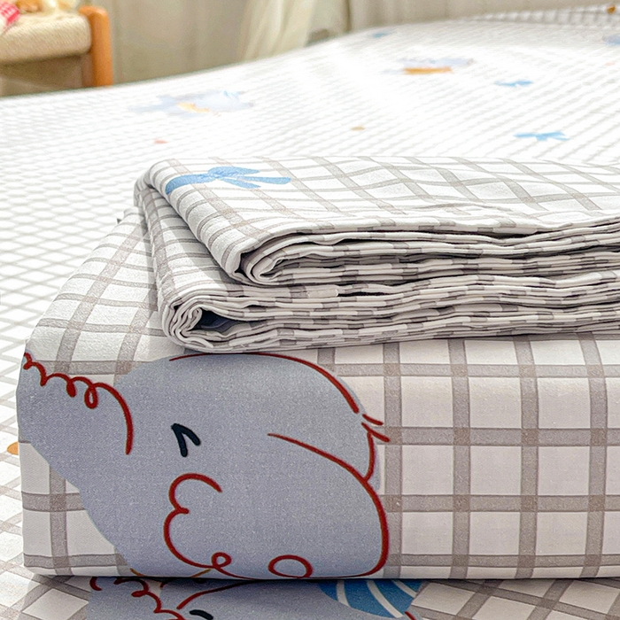 91家纺网 家纺一手货源 找家纺 大柏树 2026新款全棉纯棉13376印花单床单单品床单床单单件 活力小象