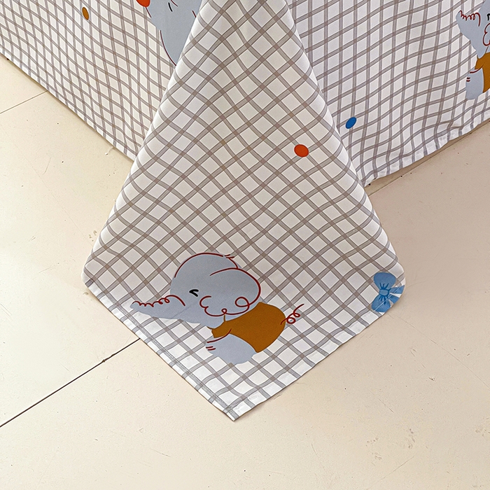 91家纺网 家纺一手货源 找家纺 大柏树 2026新款全棉纯棉13376印花单床单单品床单床单单件 活力小象