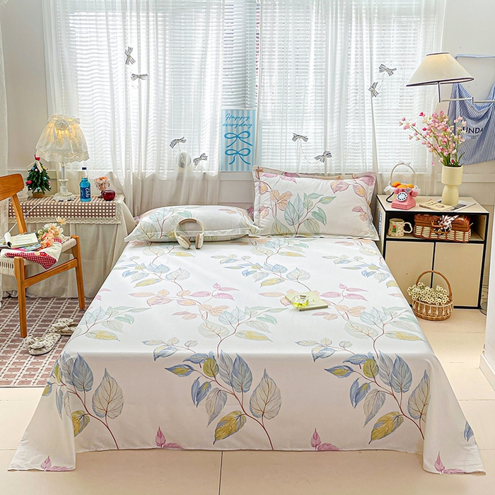 大柏树 2026新款全棉纯棉13376印花单床单单品床单床单单件 满庭绿