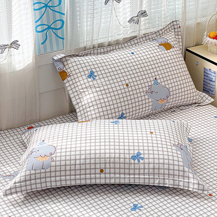 91家纺网 家纺一手货源 找家纺 大柏树 2026新款全棉纯棉13376印花单床单单品床单床单单件 活力小象