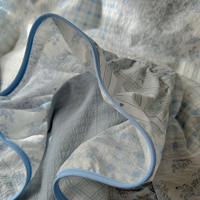 91家纺网 家纺一手货源 找家纺 （总）睡美美家纺 2026新款皱皱纱肤感花边四件套