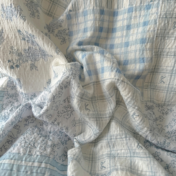 91家纺网 家纺一手货源 找家纺 （总）睡美美家纺 2026新款皱皱纱肤感花边四件套