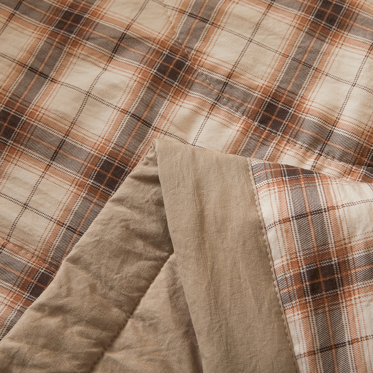 91家纺网 家纺一手货源 找家纺 寐眠 2026新款水洗棉花夏被夏凉被空调被 拿铁细格