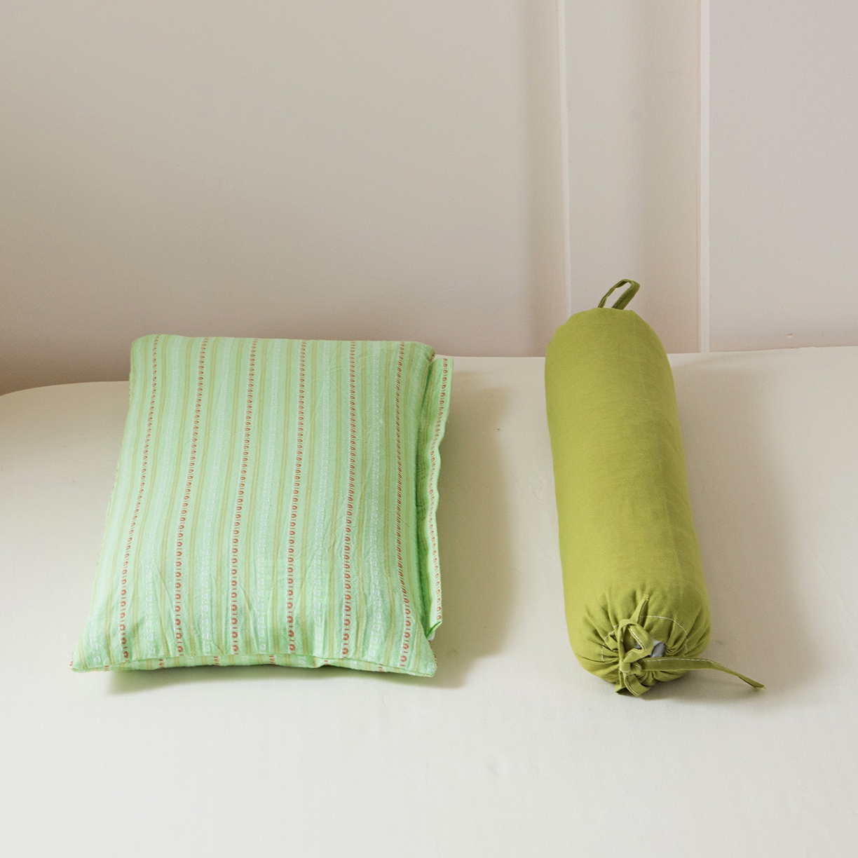 91家纺网 家纺一手货源 找家纺 莉迪娅 2026新款全棉立体条纹荞麦枕枕头枕芯 条纹黄