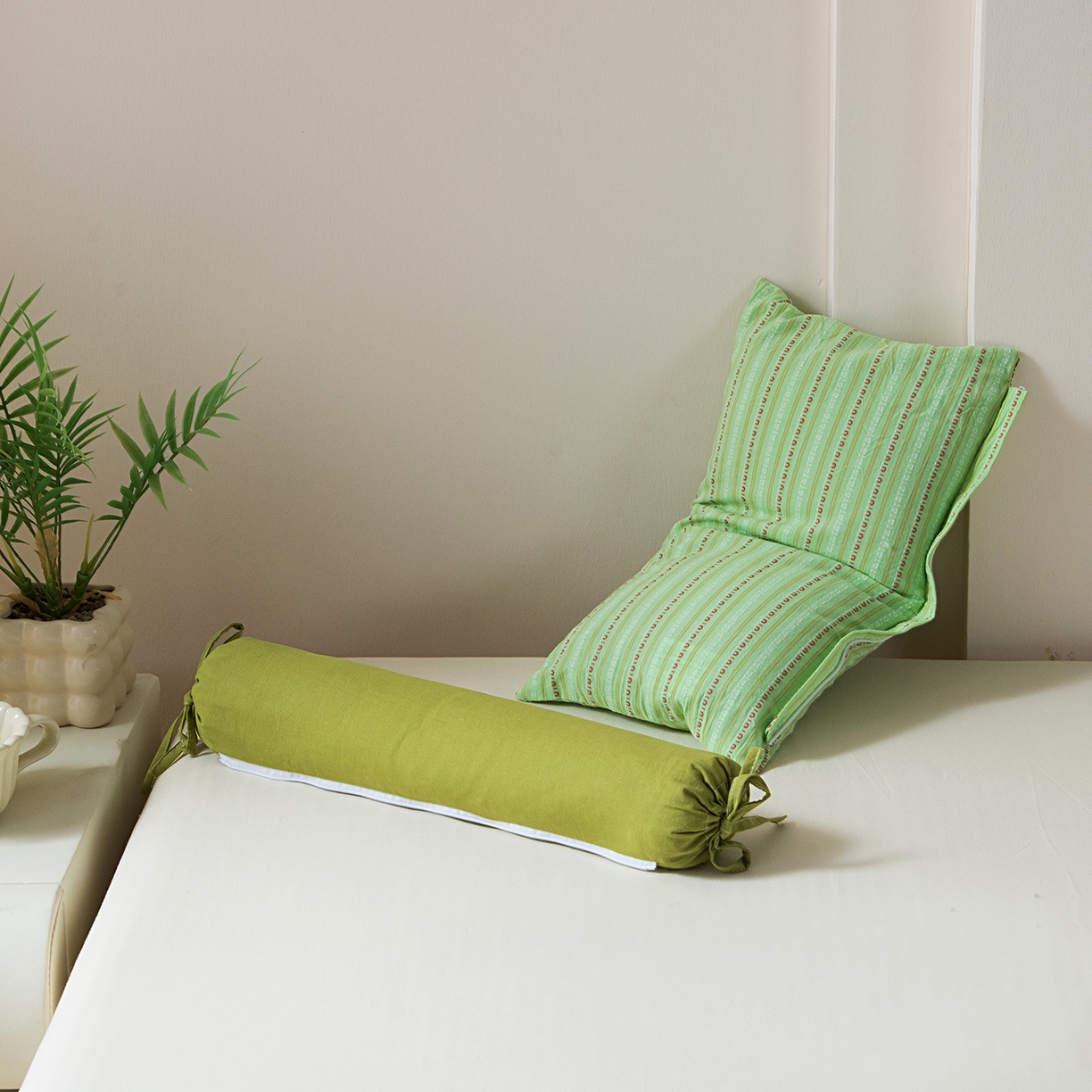 91家纺网 家纺一手货源 找家纺 莉迪娅 2026新款全棉立体条纹荞麦枕枕头枕芯 条纹黄