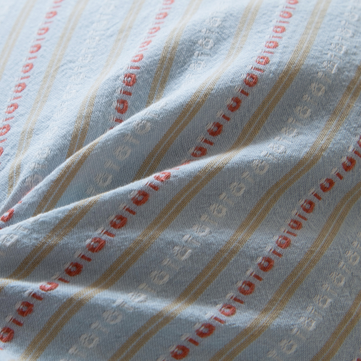 91家纺网 家纺一手货源 找家纺 莉迪娅 2026新款全棉立体条纹荞麦枕枕头枕芯 条纹蓝