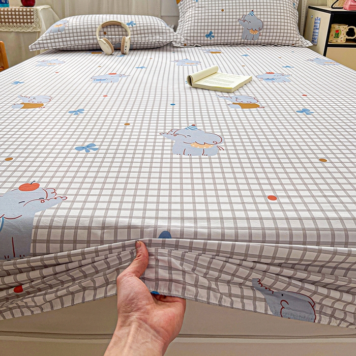 91家纺网 家纺一手货源 找家纺 大柏树 2026新款全棉纯棉13376印花单床笠单品床笠床笠单件 活力小象