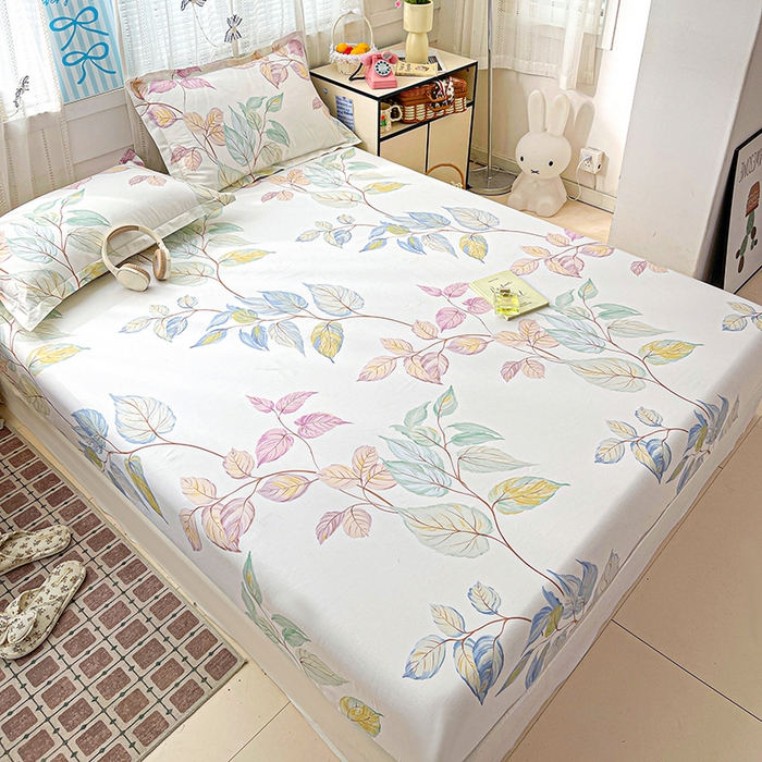 91家纺网 家纺一手货源 找家纺 大柏树 2026新款全棉纯棉13376印花单床笠单品床笠床笠单件 满庭绿